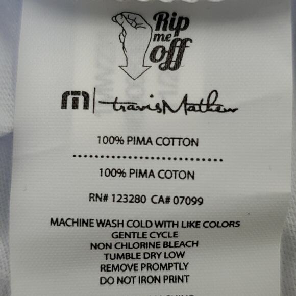 Travis Mathew Men's White Short Sleeve Mountain Money T-shirt Size S - Picture 7 of 8